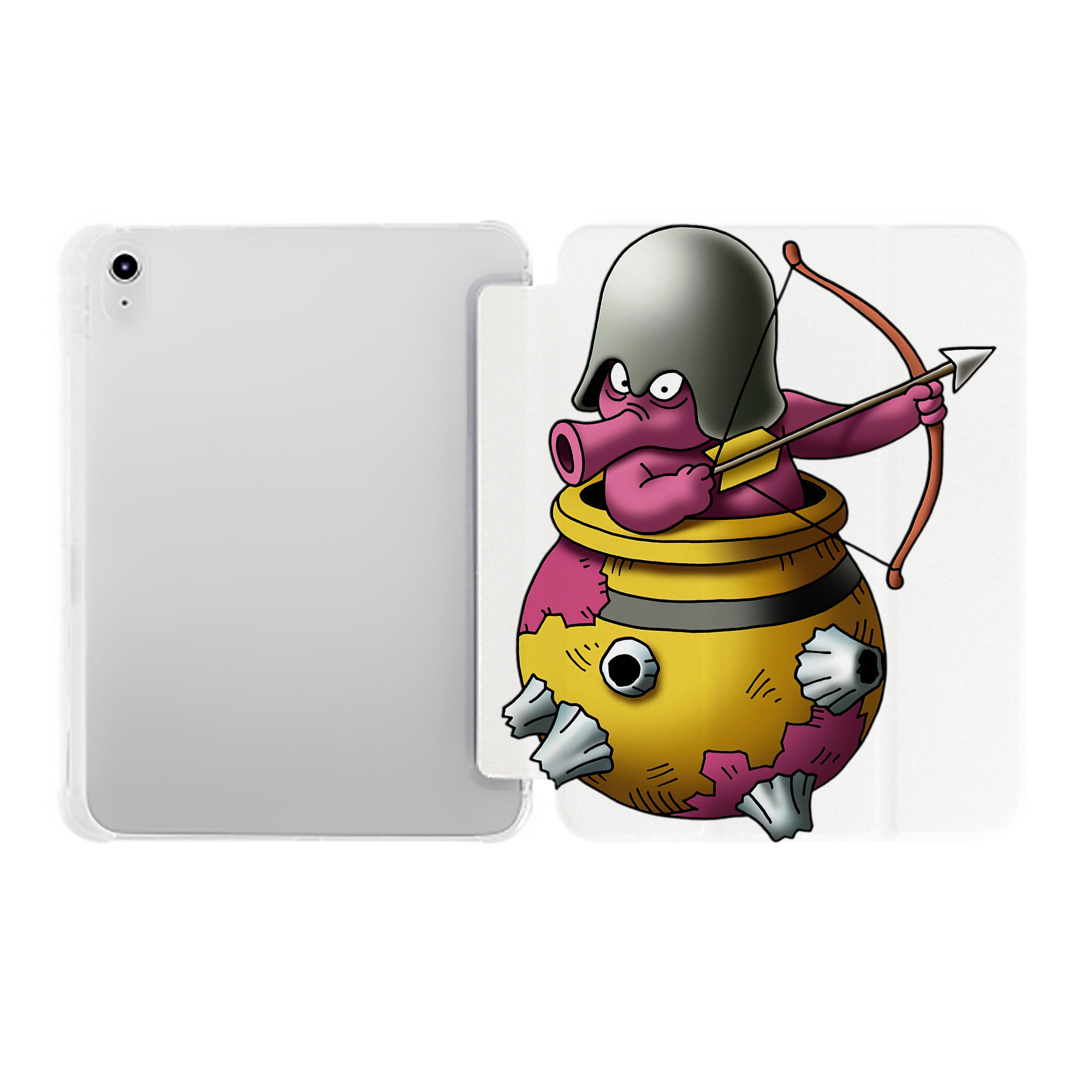 （画像用） ドラゴンクエスト Doragon Kuesuto Dragon Quest IPad ケース ペン収納付き 三つ折りスタンド PUレザー×シリコン 対応機種9.5/10.5/10.9インチ
